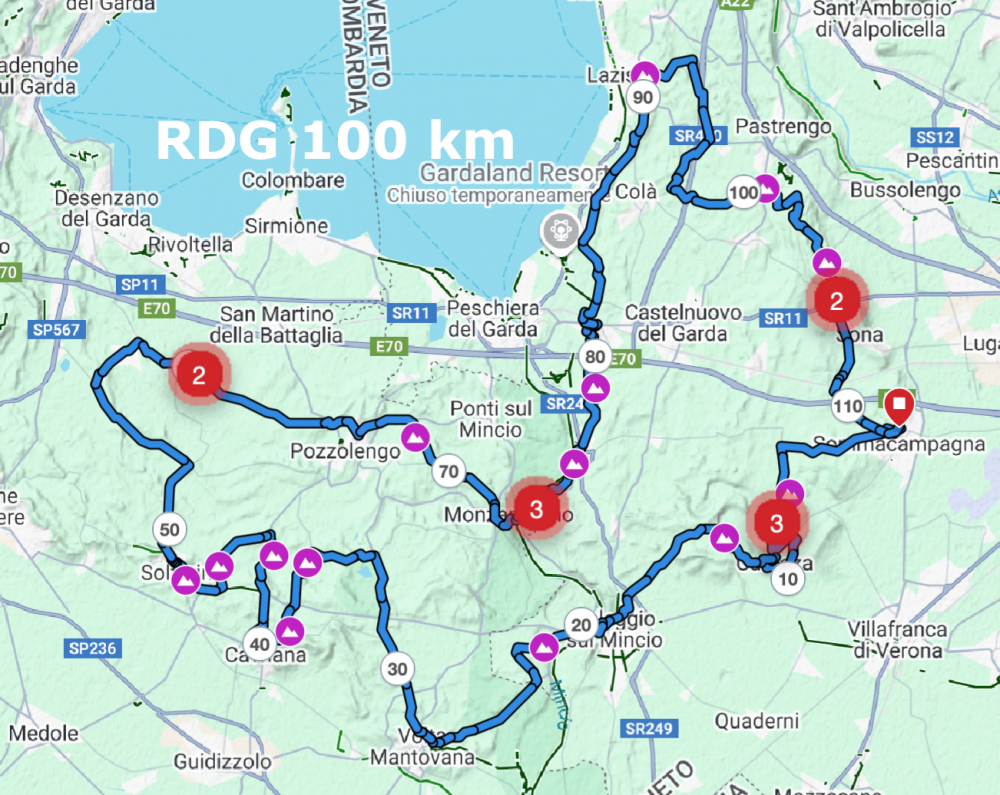 PERCORSO 100KM - RANDONNEE DEL GARDA 2023