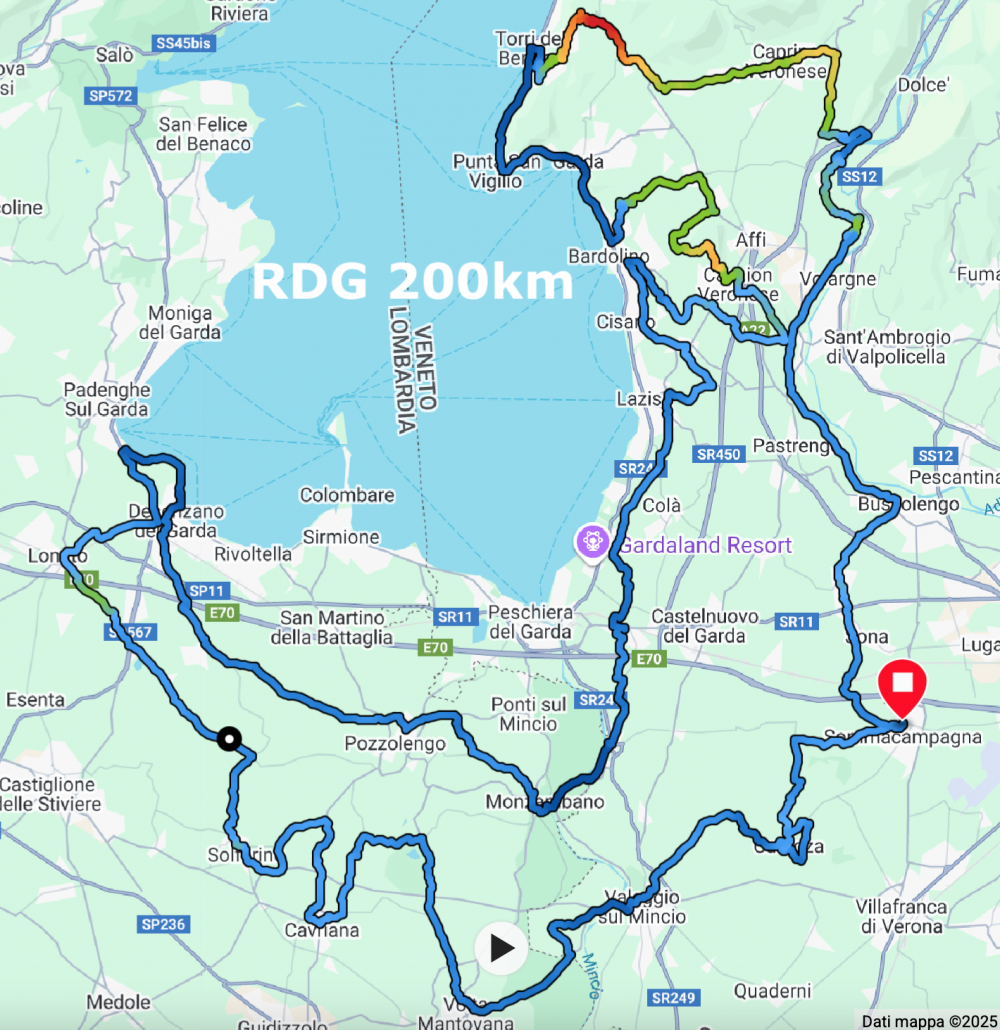 PERCORSO 200KM - RANDONNEE DEL GARDA 2023